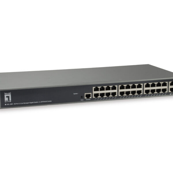 GEL-2681 LevelOne TURING 26-Port L3 Lite Managed Gigabit Switch, 2 x SFP/RJ45 Combo