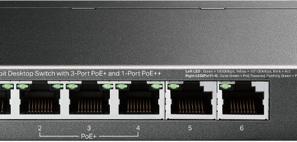 TL-SG1006PP TP-Link 6-Port Gigabit Desktop Switch with 3-Port PoE+ and 1-Port PoE++