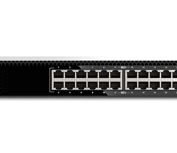 QSW-M3224-24T QNAP network switch Managed L3 10G Ethernet (100/1000/10000) 1U Black, Silver