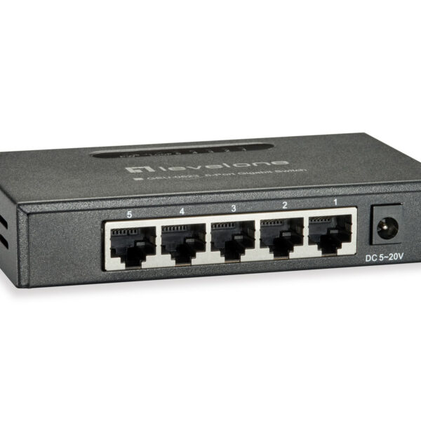 GEU-0523 LevelOne network switch Unmanaged Gigabit Ethernet (10/100/1000) Black