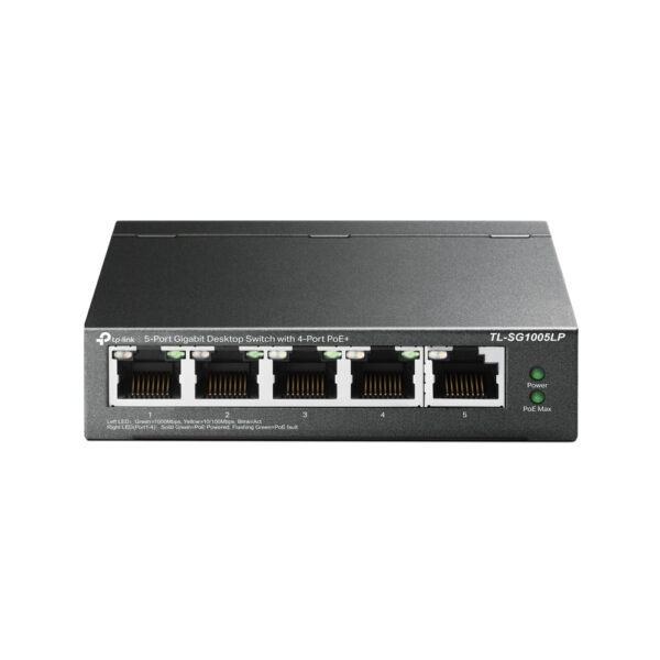 TL-SG1005LP TP-LINK network switch Unmanaged Gigabit Ethernet (10/100/1000) Power over Ethernet (PoE) Black