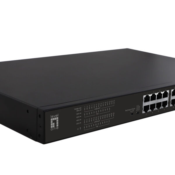 FGP-2831 LevelOne network switch Unmanaged Fast Ethernet (10/100) Power over Ethernet (PoE) 1U Black