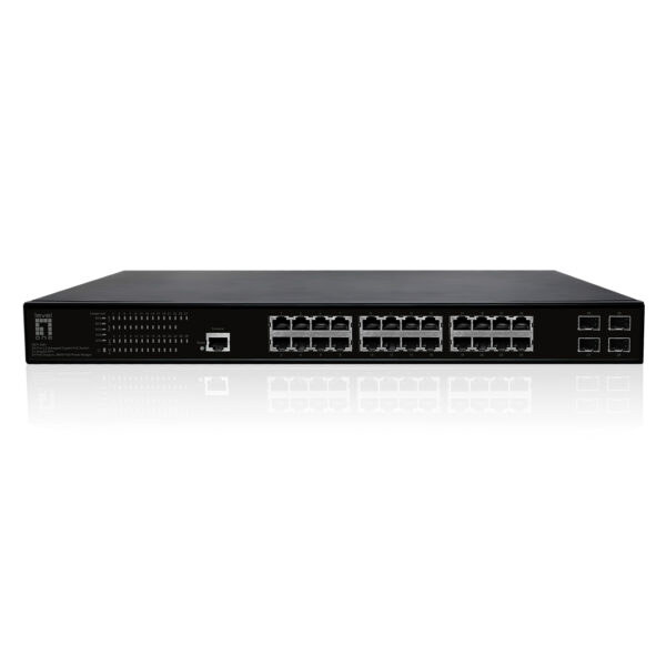 GEP-2861 LevelOne network switch Managed L2 Gigabit Ethernet (10/100/1000) Power over Ethernet (PoE) 1U Black