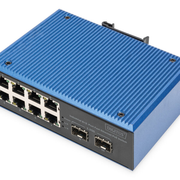 DN-651147 Digitus Industrial 8+2 -Port Fast Ethernet PoE Switch