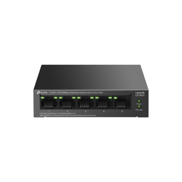 LS105LP TP-Link LiteWave LS105P Unmanaged Fast Ethernet (10/100) Power over Ethernet (PoE) Black