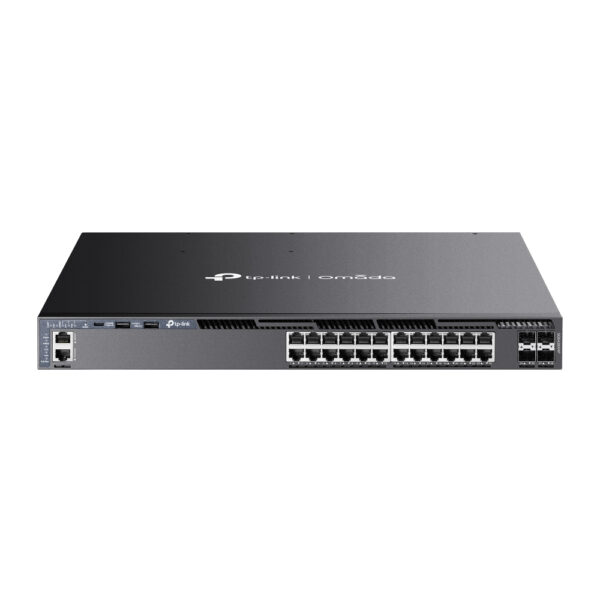 SG6428XHP TP-Link Omada 24-Port Gigabit Stackable L3 Managed PoE+ Switch with 4 10G Slots